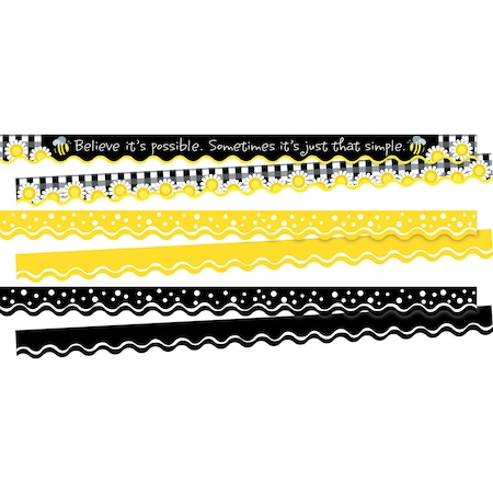 Barker Creek Believe It's Possible Double-Sided Scalloped Trim Set of 3 Designs, 39/set 4034